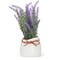 Artificial Lavender Flowers in Ceramic Vase for Bathroom Decor (9 x 3.3 in)
